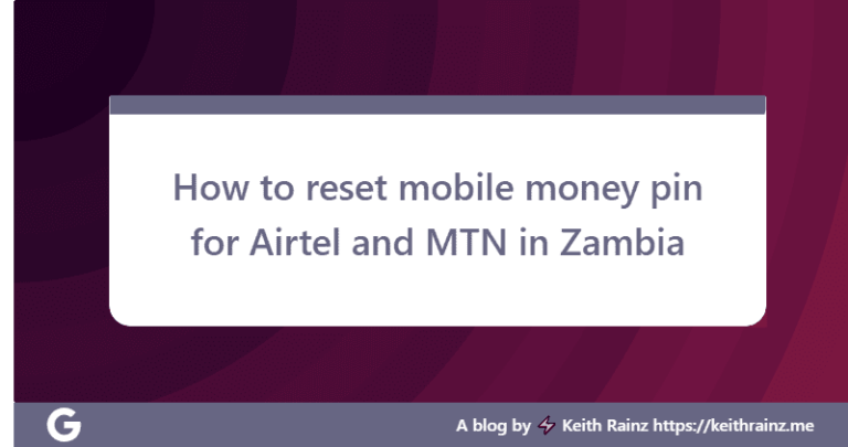 How to reset mobile money pin for Airtel and MTN in Zambia