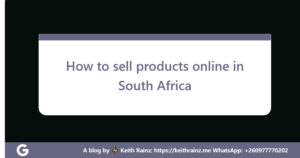 How to sell products online in South Africa