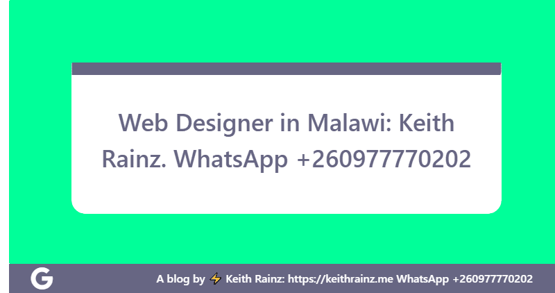 Web Designer in Malawi