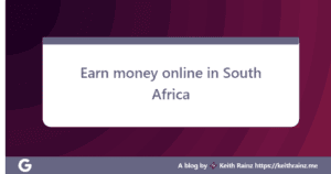 Earn money online in South Africa