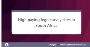 High paying legit survey sites in South Africa