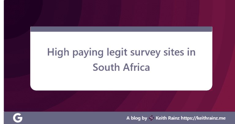 High paying legit survey sites in South Africa