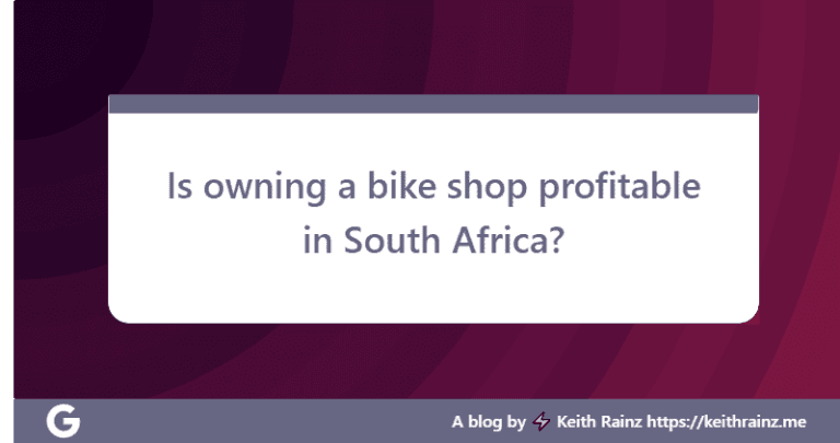 Is owning a bike shop profitable in South Africa