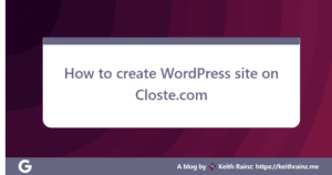 How to create WordPress site on Closte.com