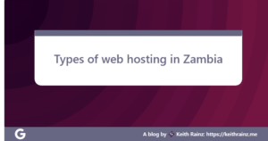 Types of web hosting in Zambia