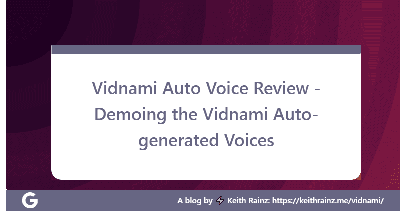Vidnami Auto Voice Review - Demoing the Vidnami Auto-generated Voices