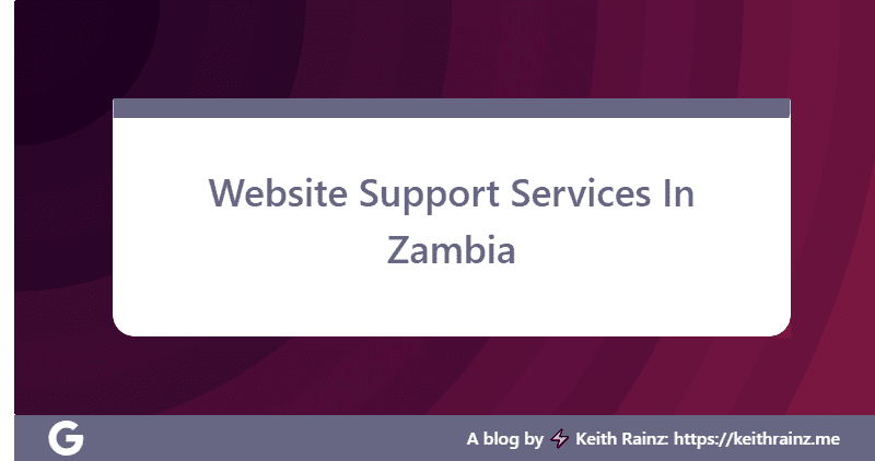Website Support Services In Zambia