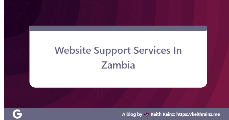 Website Support Services In Zambia