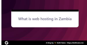 What is web hosting in Zambia