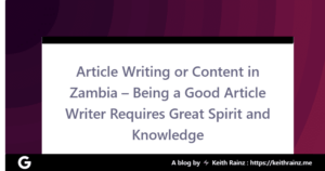 Being a Good Article Writer Requires Great Spirit and Knowledge