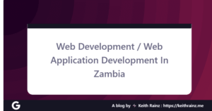 Web Development Web Application Development In Zambia