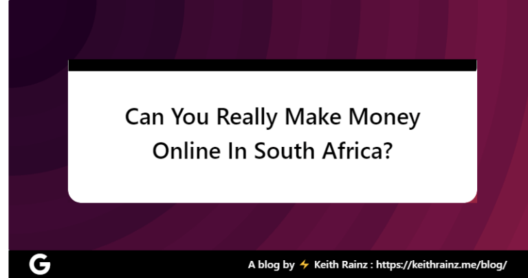 Can You Really Make Money Online In South Africa