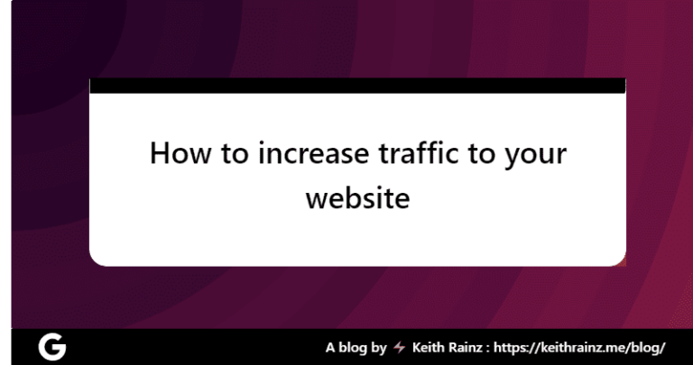 How to increase traffic to your website