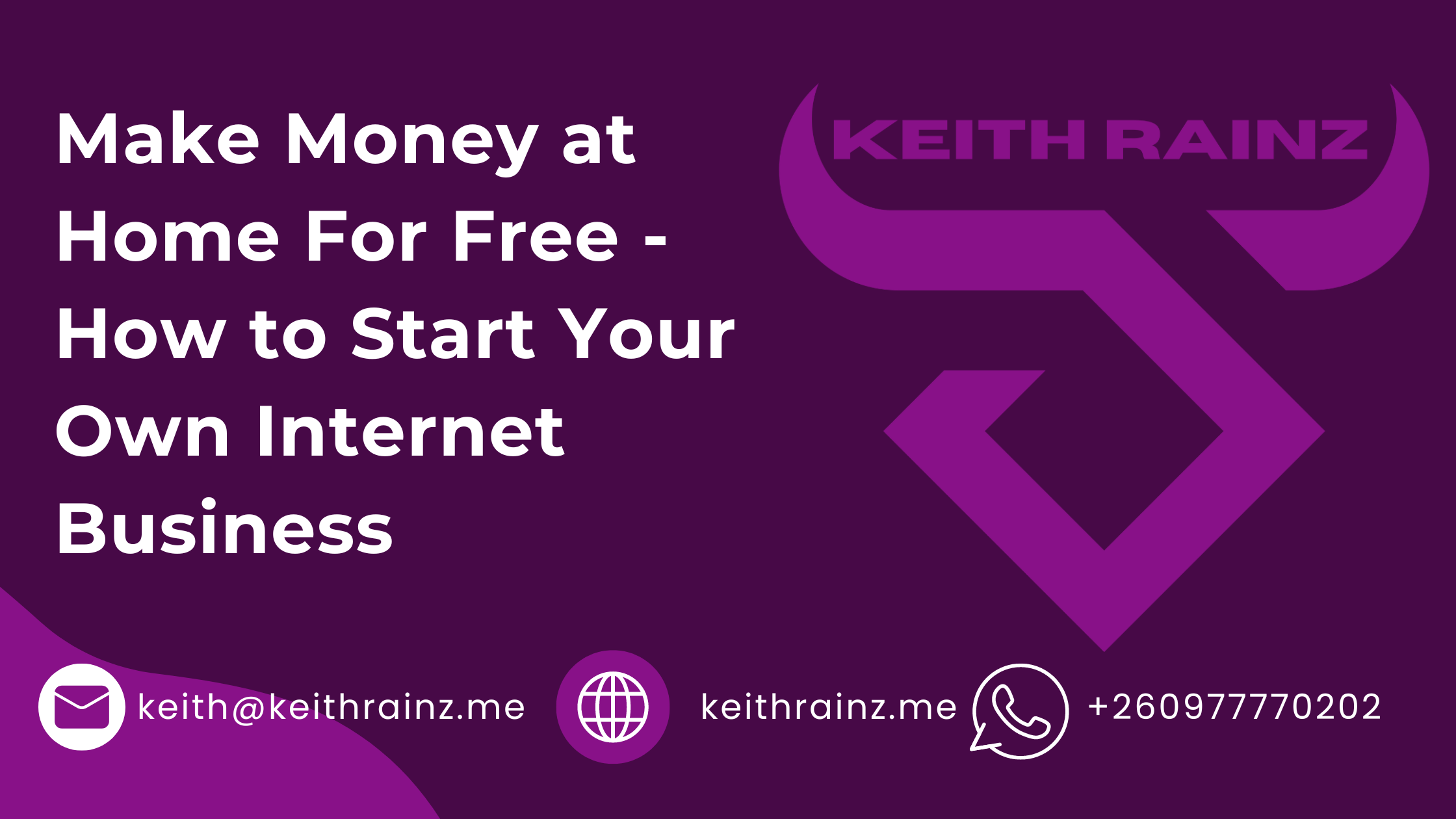 Make Money at Home For Free - How to Start Your Own Internet Business