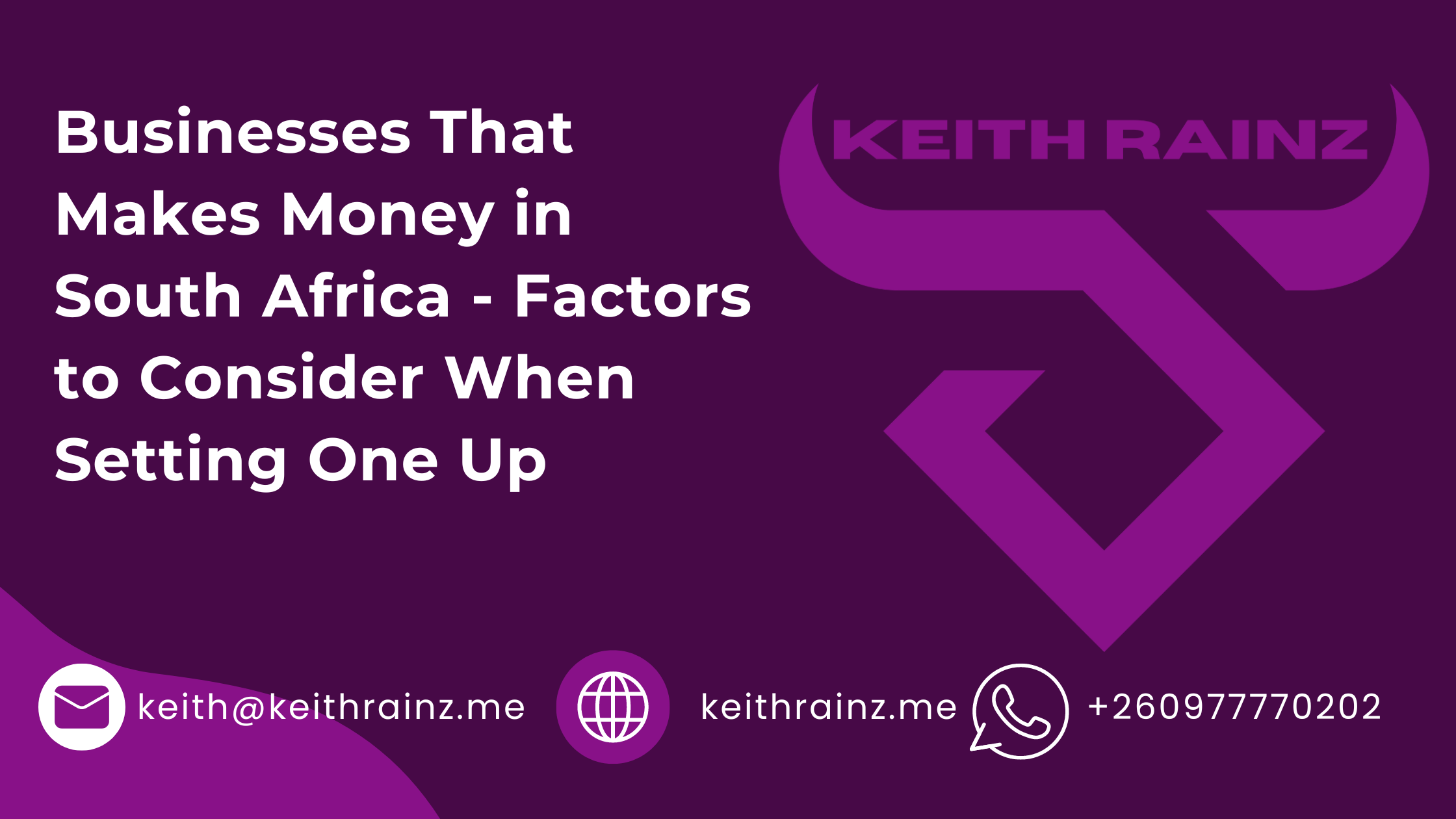 Businesses That Makes Money in South Africa - Factors to Consider When Setting One Up