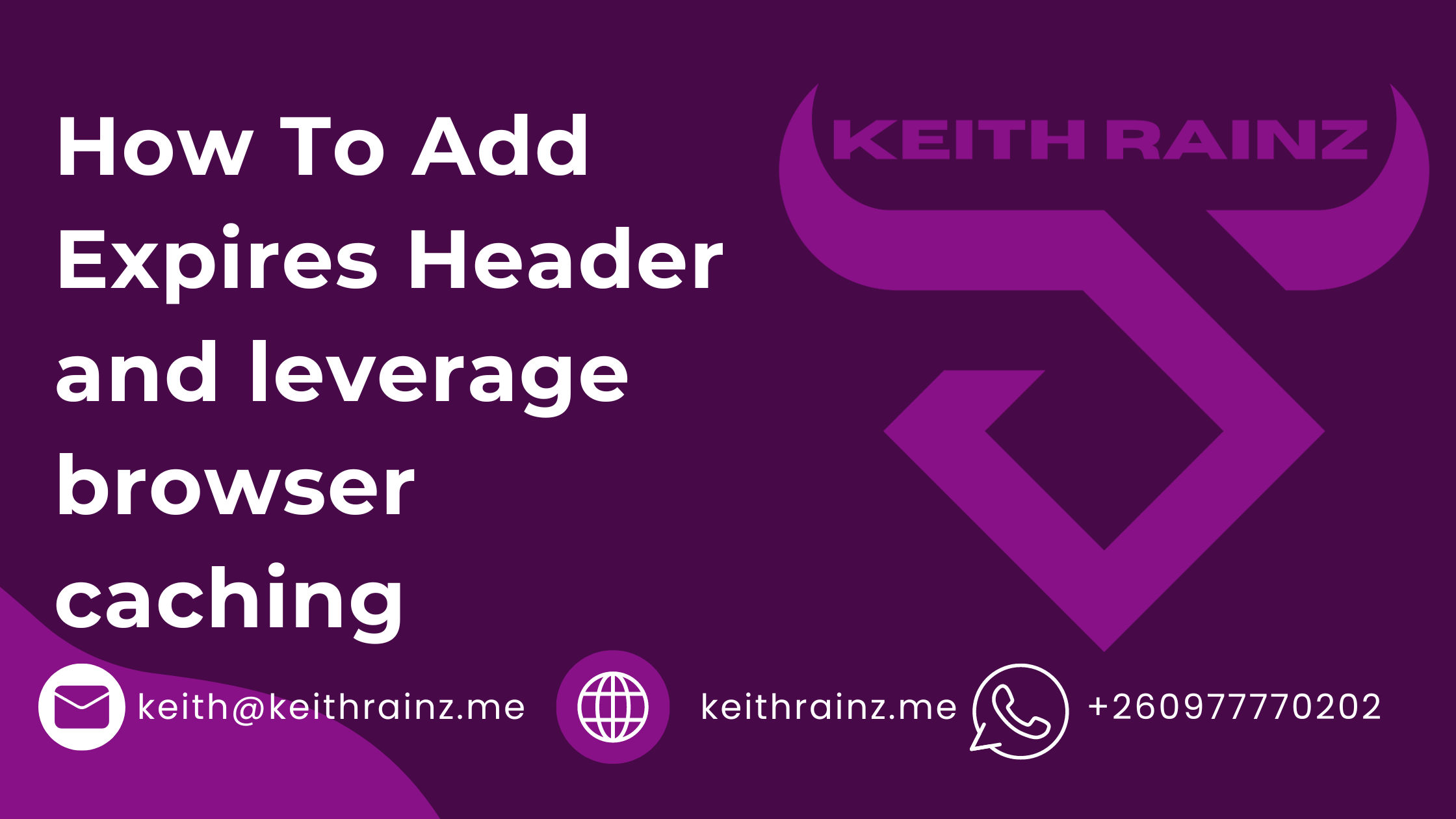 How To Add Expires Header and leverage browser caching