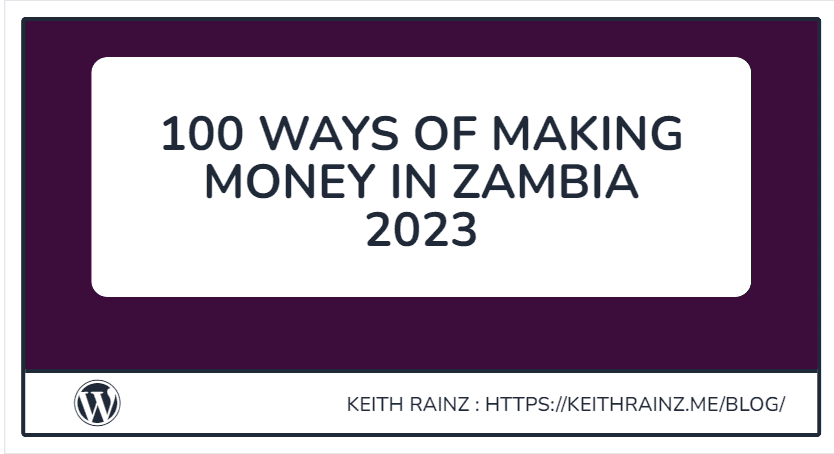 100 WAYS OF MAKING MONEY IN ZAMBIA 2023