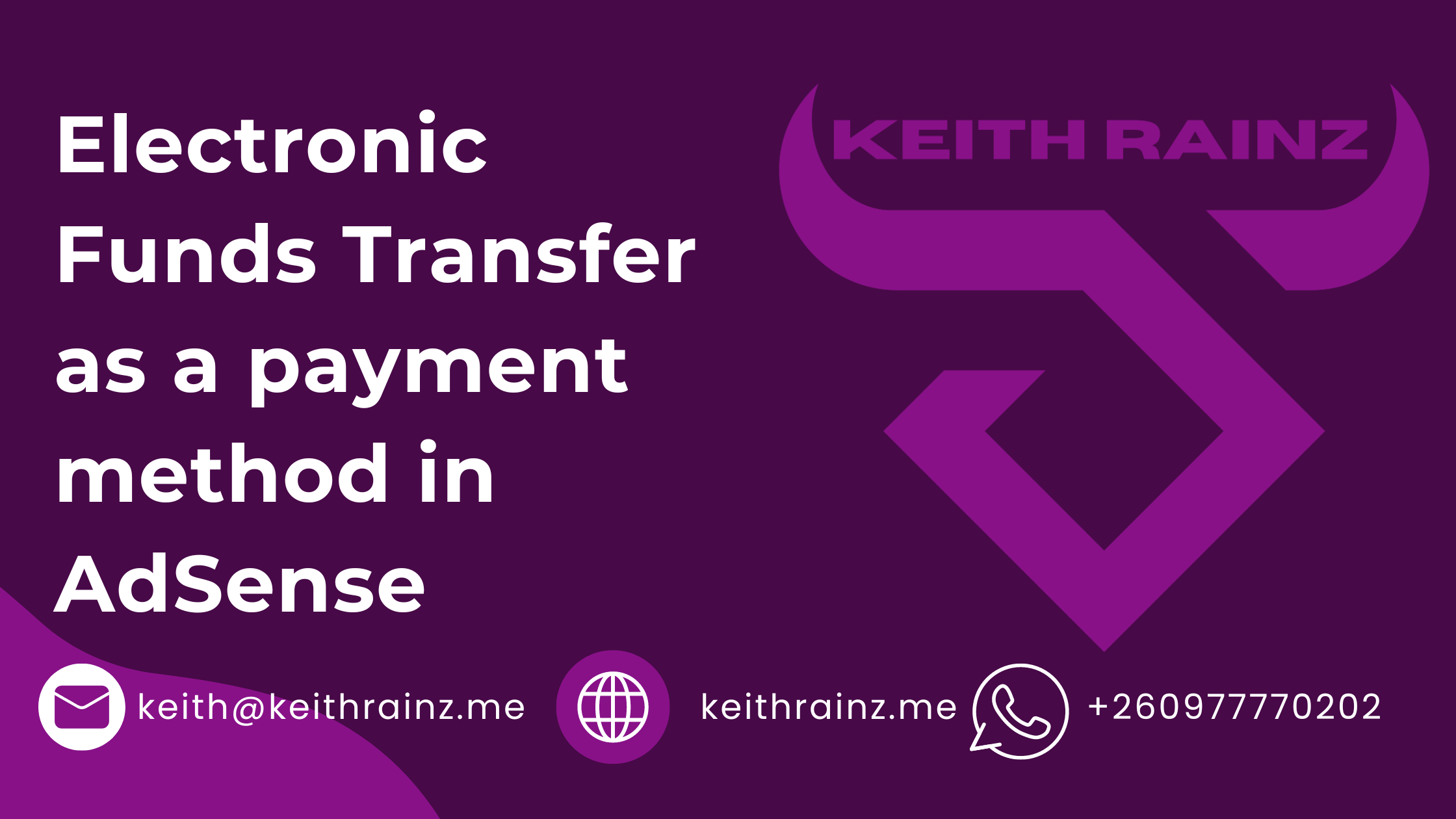 Electronic Funds Transfer as a payment method in AdSense