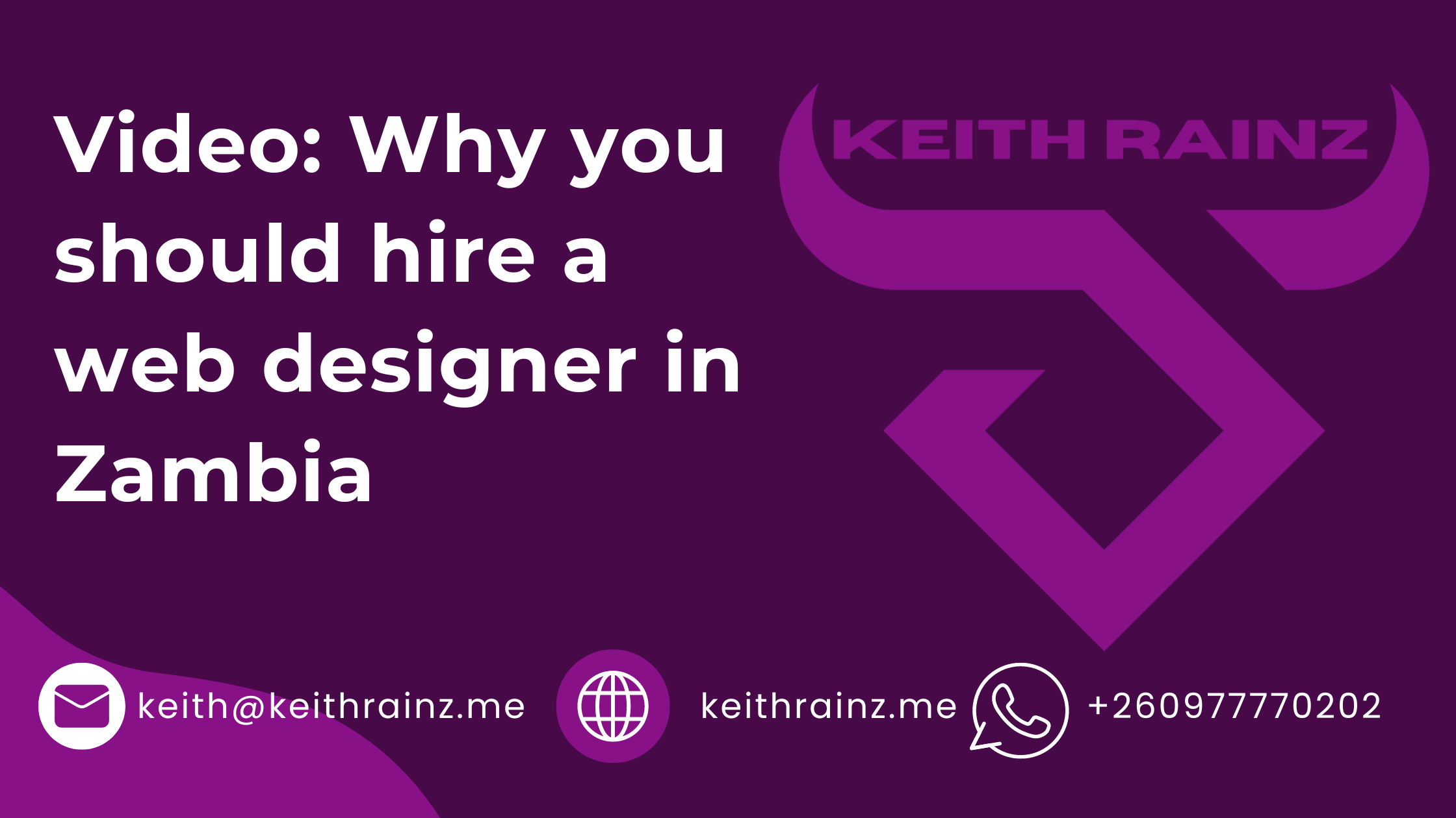 Video Why you should hire a web designer in Zambia