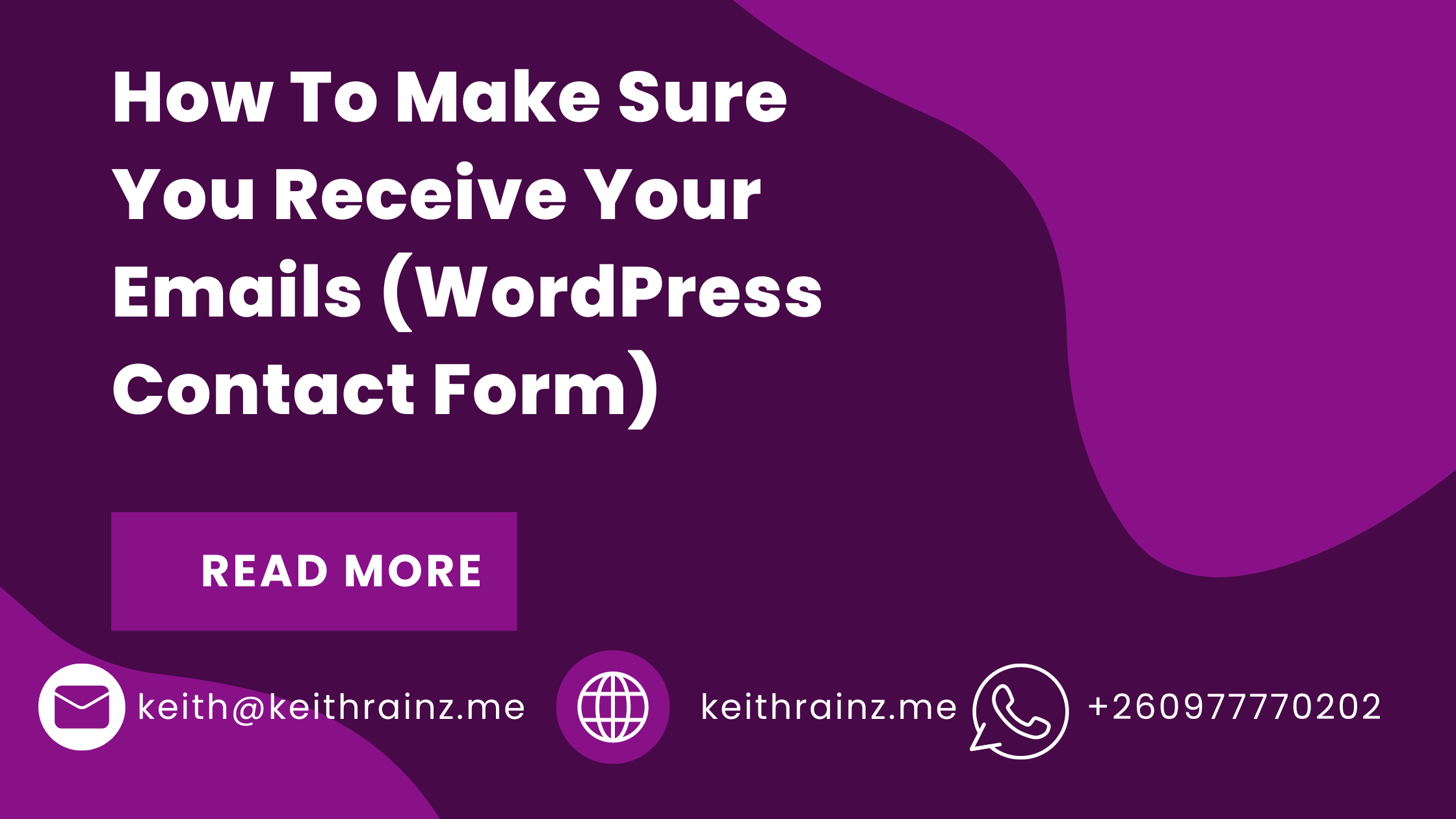 How To Make Sure You Receive Your Emails (WordPress Contact Form)