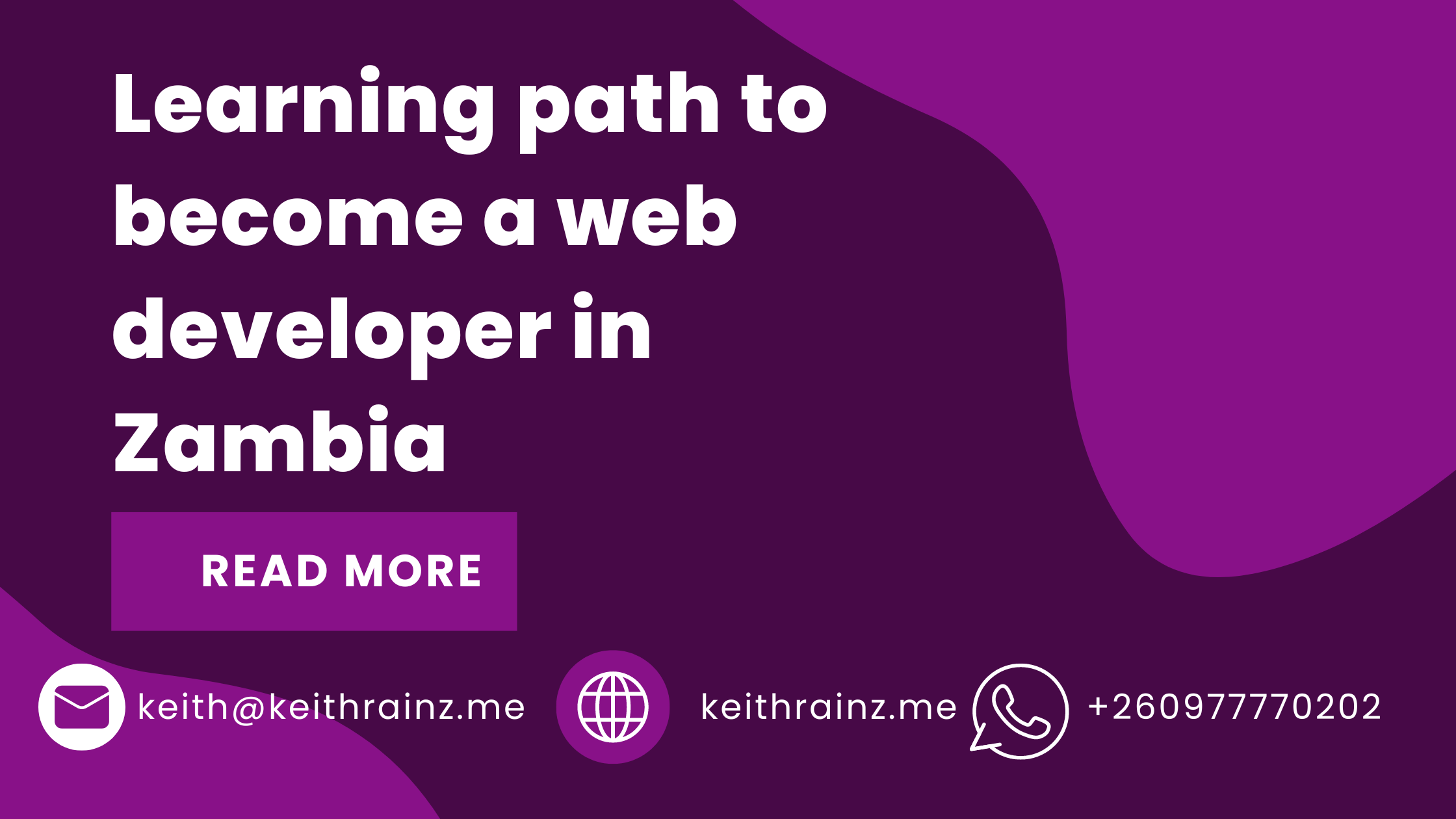 Learning path to become a web developer in Zambia