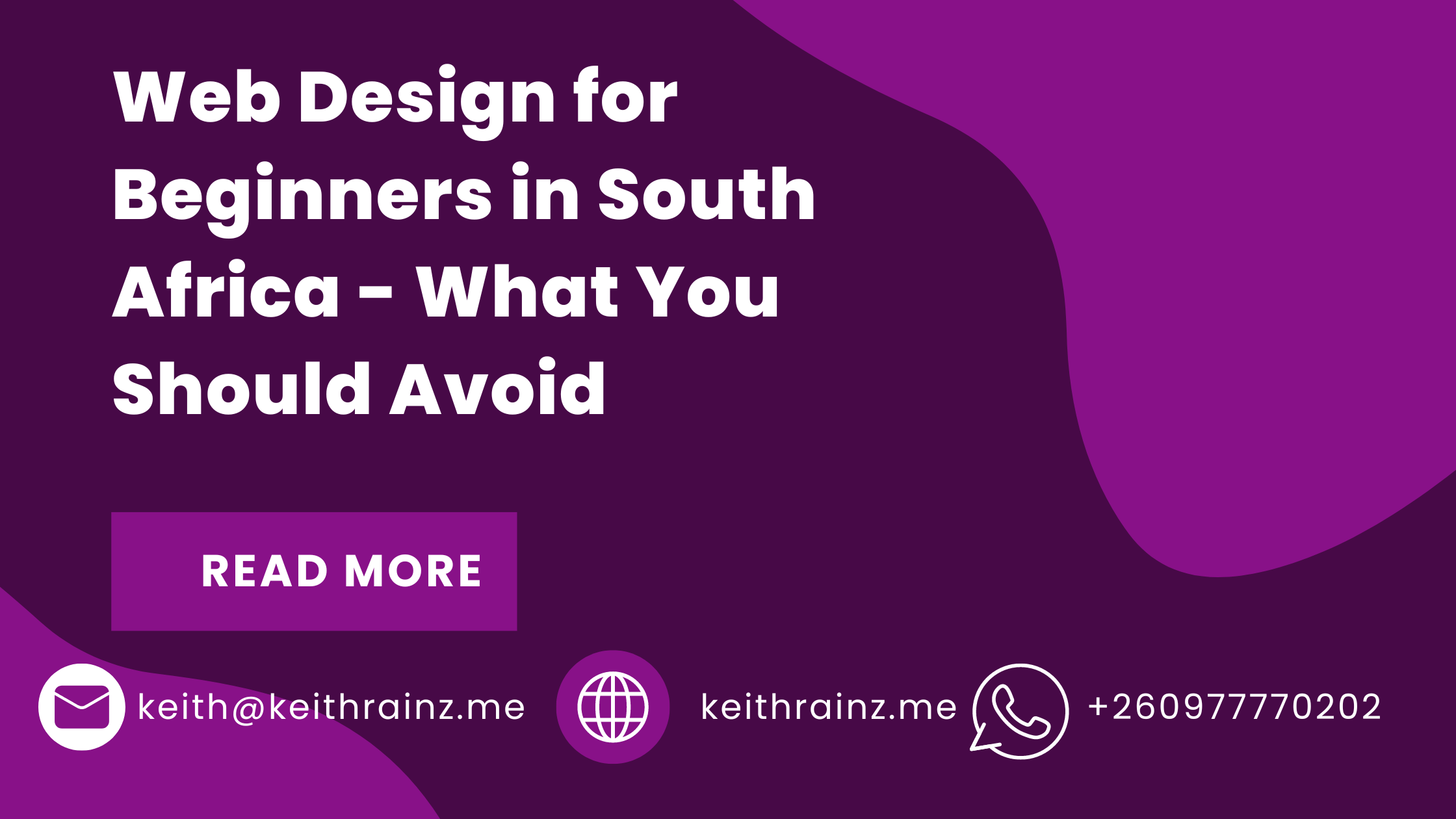 Web Design for Beginners in South Africa - What You Should Avoid