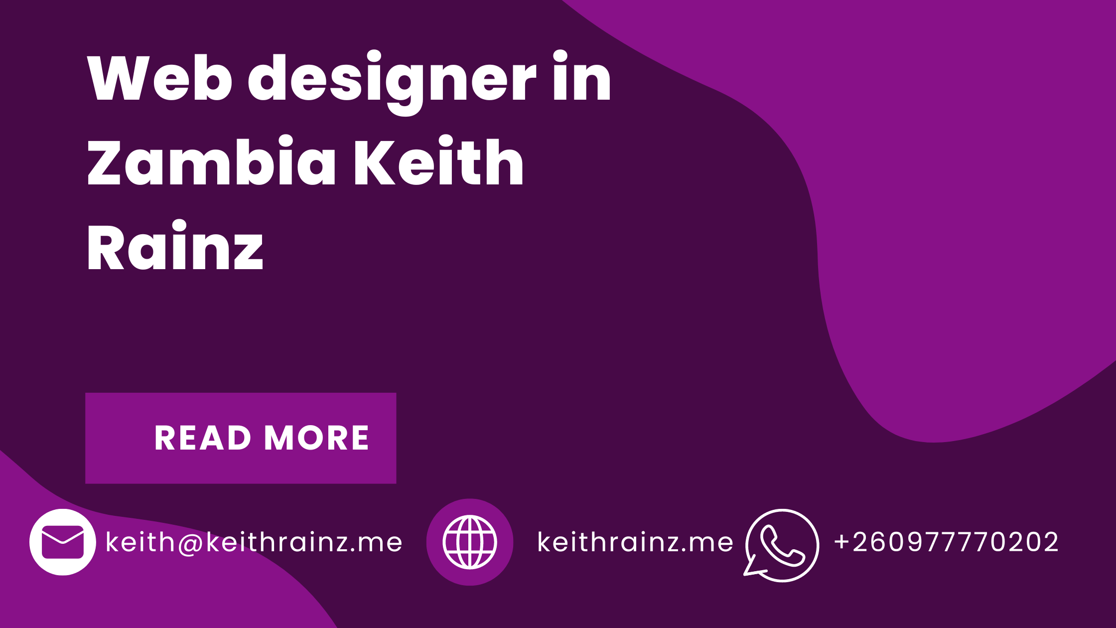 Web designer in Zambia Keith Rainz