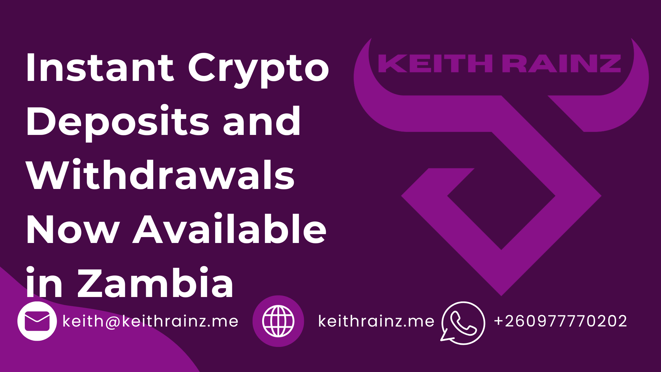 Instant Crypto Deposits and Withdrawals Now Available in Zambia