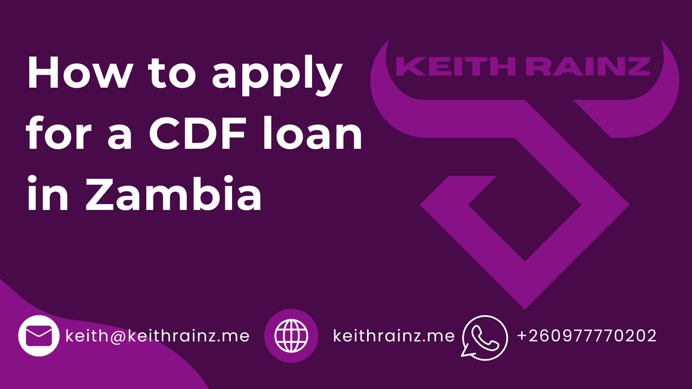 How to apply for a CDF loan in Zambia