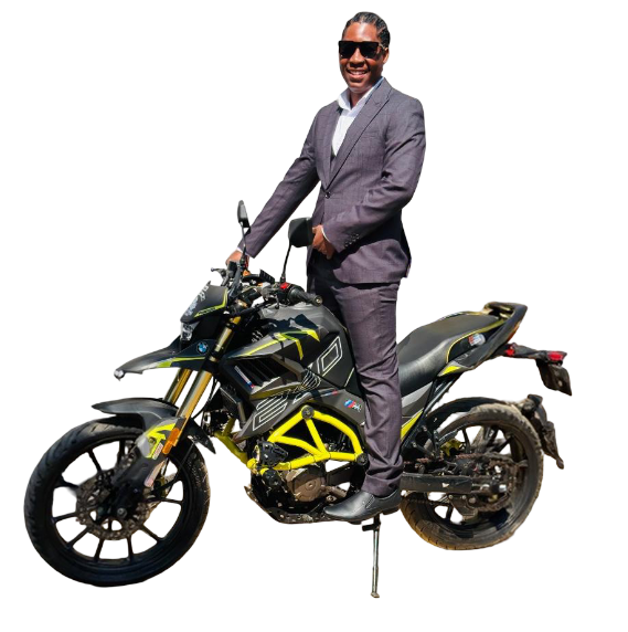 Keith Rainz on bike